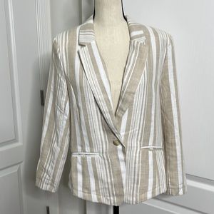 STOOSH tan stripe blazer